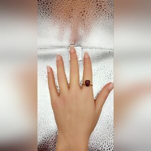 10K Gold Amethyst Solitaire Ring - Size 6.5